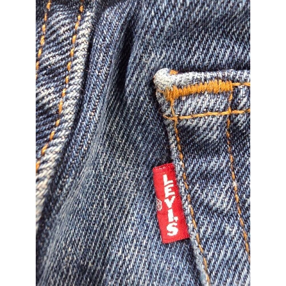 Vintage Y2K Levi's Y2K Jeans 501 Button Fly w26xL30 Blue A008463 - Picture 13 of 14